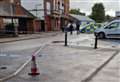 Huge police cordon after man stabbed outside station