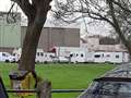 Travellers at leisure centre