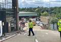 Emergency services in town centre