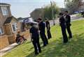 Sirens blare and police line street for boy's birthday