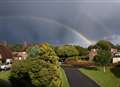 Double rainbow lights up sky