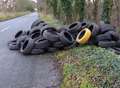 Flytippers dump tyres at beautyspot