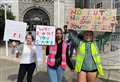 Protests begin outside council building over youth group cuts