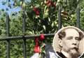 Floral tribute marks Dickens' last sighting