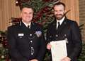 Officer awarded after he disarmed a man with a spear in burning house