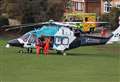Air ambulance lands in park