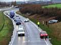 Car ploughs off road in crash