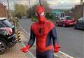 Running Spider Man spotted in village