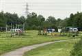 Travellers pitch up at children’s play area