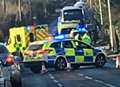 Three-car crash shuts busy road for two hours