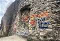 Outrage after castle walls graffitied