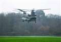 RAF Chinook lands at school