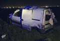 Second drink-drive arrest after van crashes and rolls into nearby field