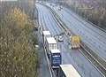 Motorway partly closed after rush hour crash