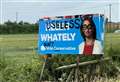 Call for kinder politics after candidate’s billboard defaced with graffiti