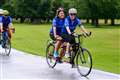 Countess of Wessex enjoys tandem bike ride in support of UK blindness charity