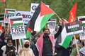 Thousands join protest against Gaza violence