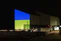 Landmarks turn yellow and blue in support of Ukraine