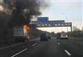 Lorry fire causes delays