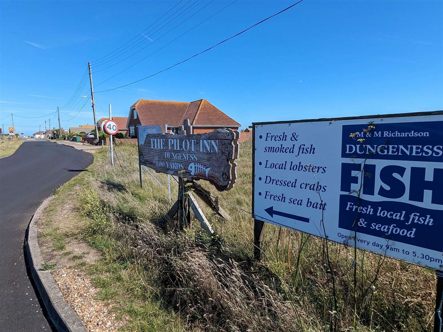 Signs point the way to The Pilot Inn