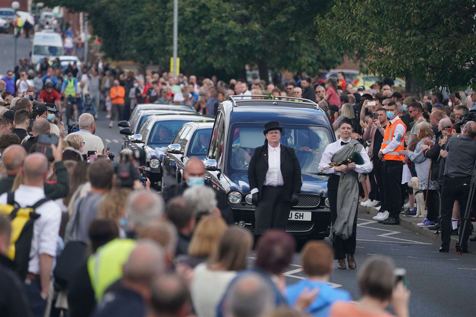 There was a big turnout to salute Jack Charlton (Owen Humphreys/PA)