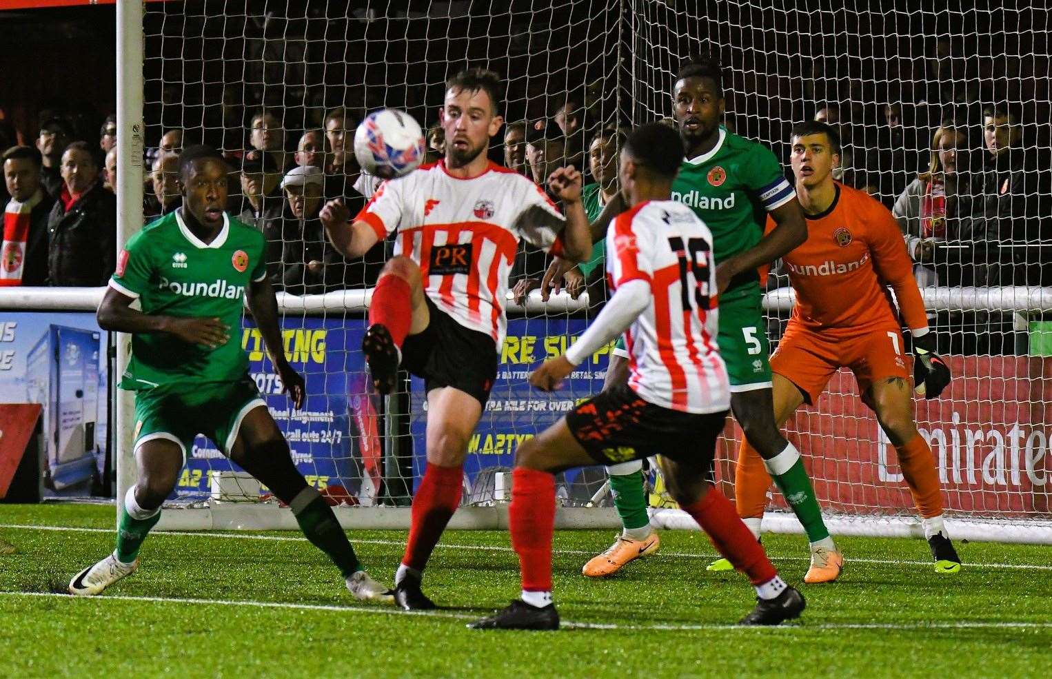 Sheppey’s FA Cup exploits had a national audience when ITV covered their tie against Walsall live. Picture: Marc Richards