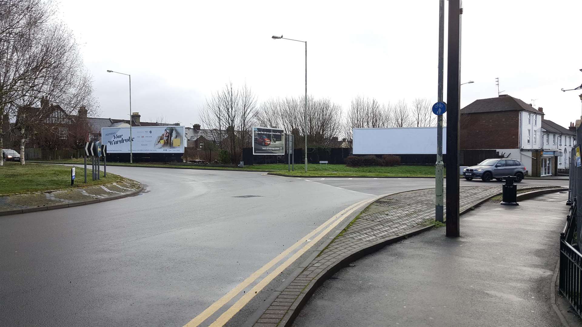 The spot in New Street where the flats were due to go