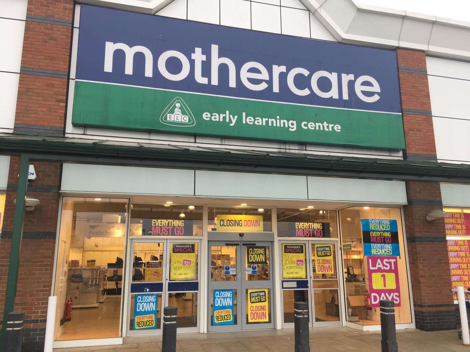 Mothercare in Canterbury closes today