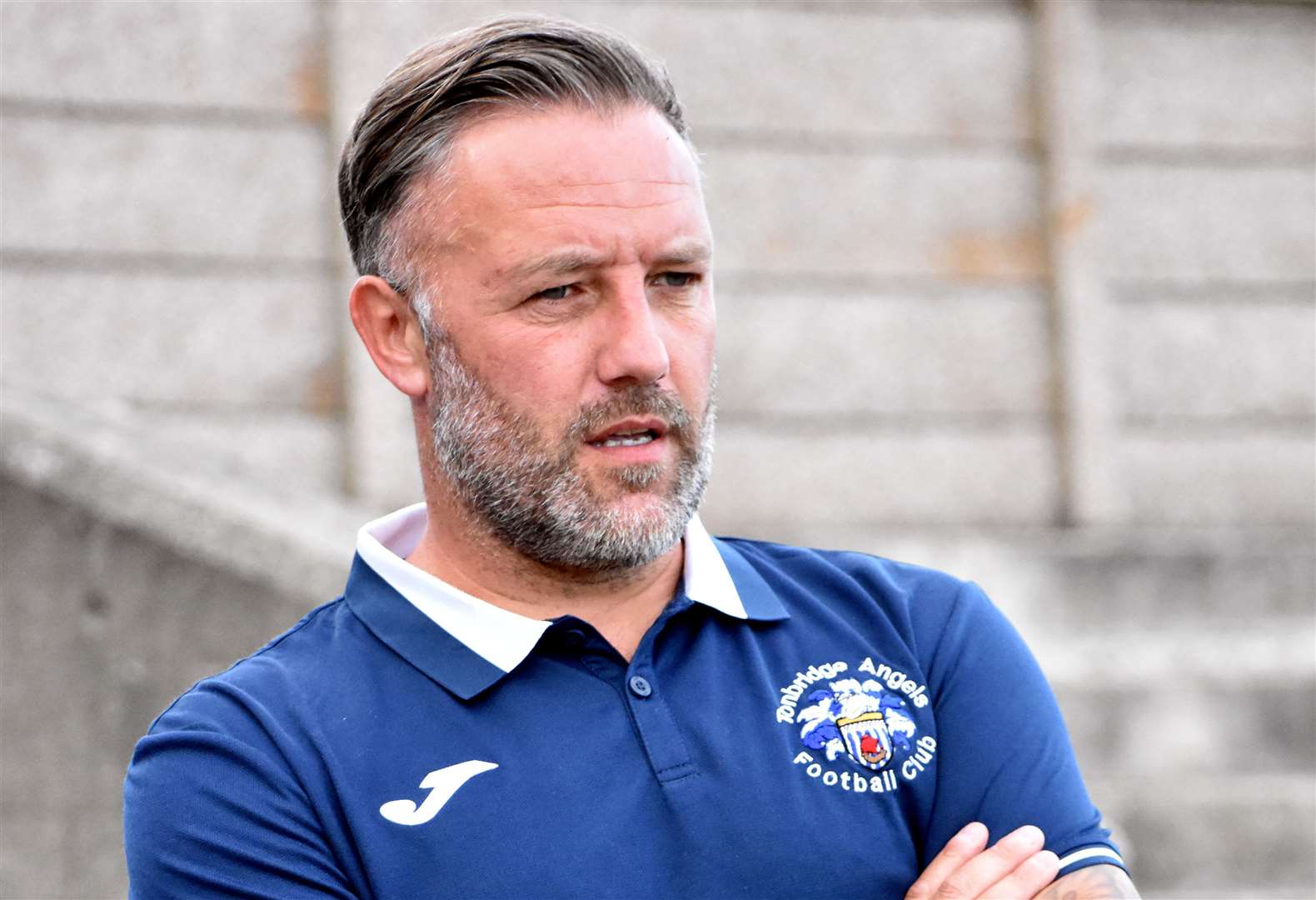 Tonbridge Angels manager Jay Saunders reacts to 1-1 draw with Ebbsfleet ...