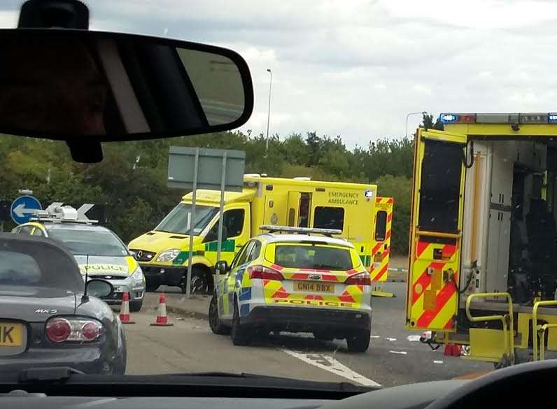 Air ambulance called to crash on A2 at Keycol Hill, Sittingbourne ...