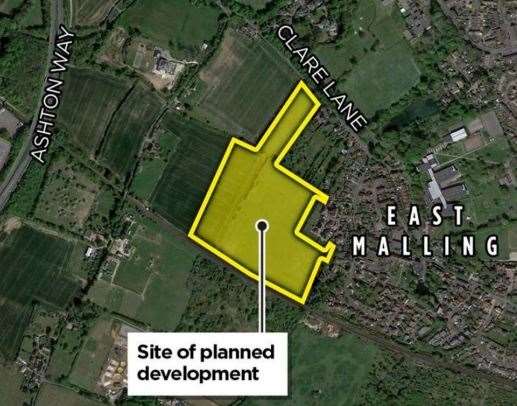 The proposed Gladman development site in East Malling