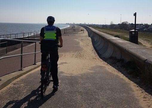 Police on patrol in Romney Marsh. Picture: @kentpoliceshep