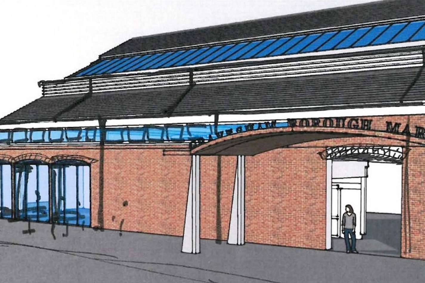 Plans of how the new-look Gravesend Borough Market could look