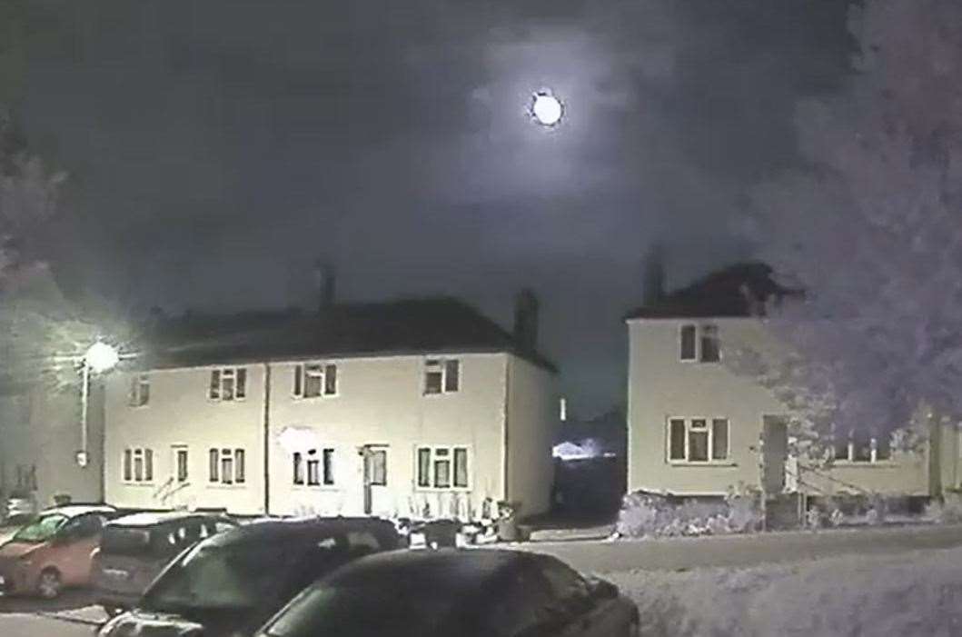 Doorbell footage captured a meteor shower in Kent home in the early hours of this morning. Picture: Christopher Brogan