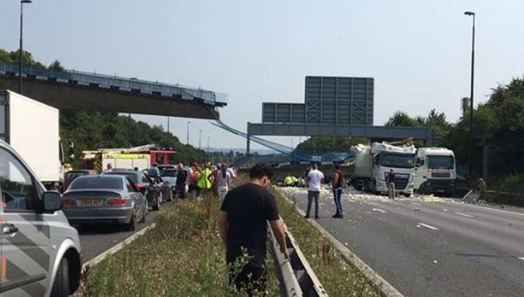 The collapsed section of bridge, pictured in August 2016. Stock picture