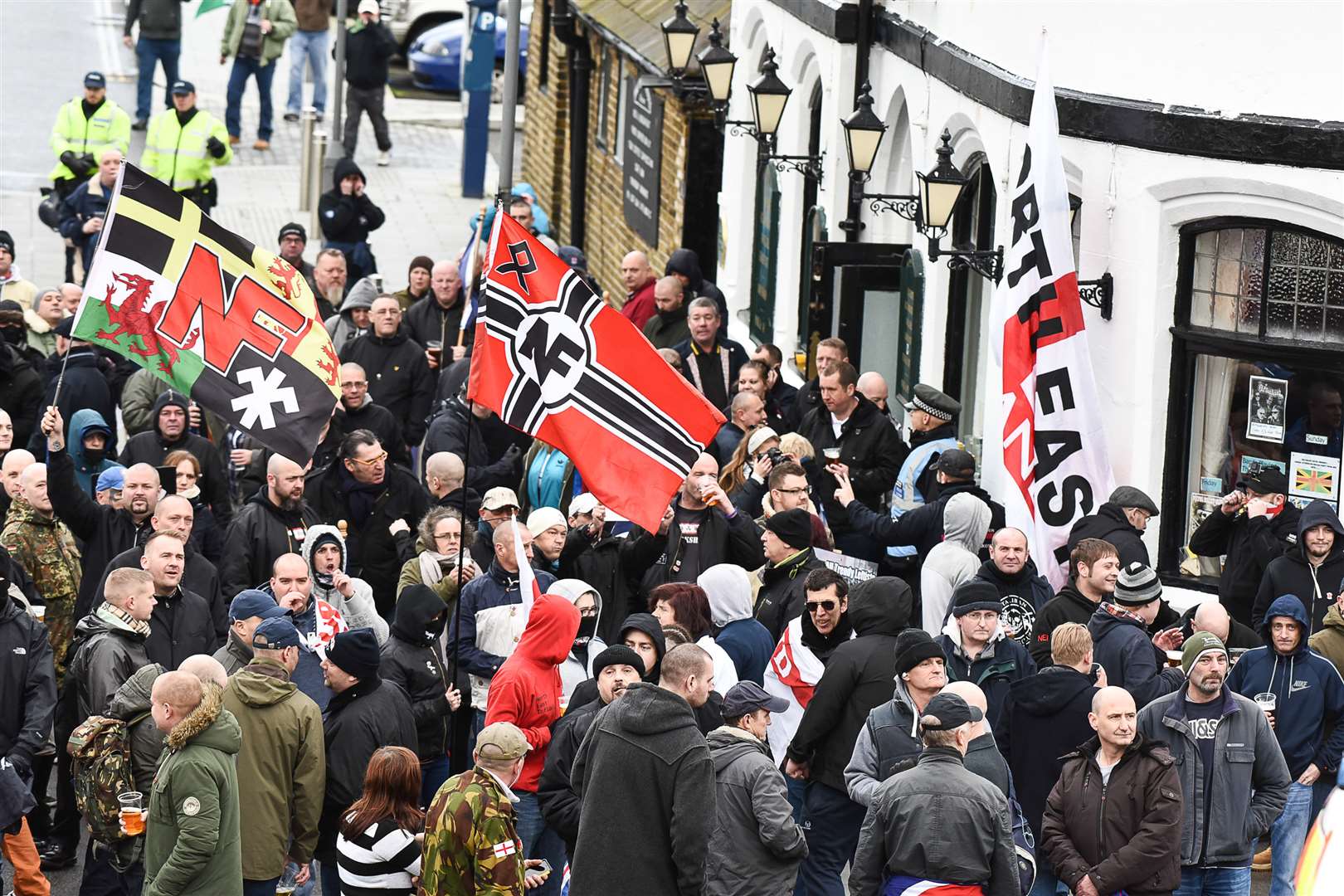 Right wing demonstrators at a previous event in Dover. Picture: Alan Langley