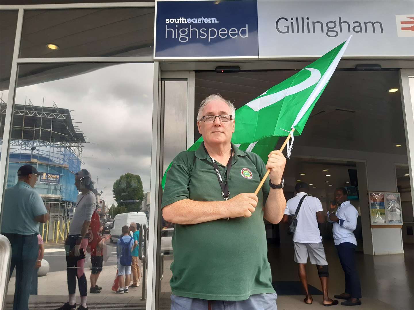 Ivor Riddell, RMT Medway Branch Secretary, organised the protest