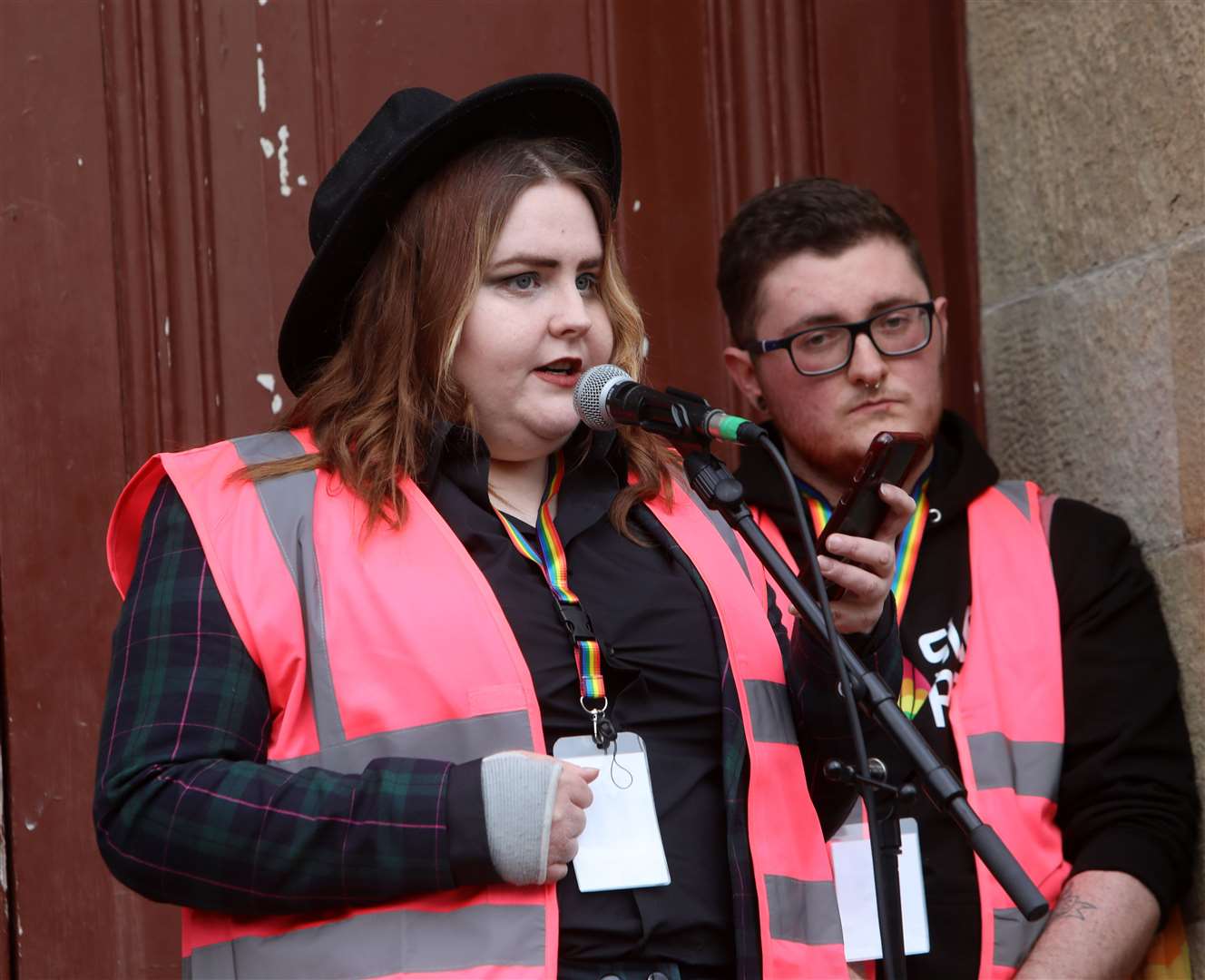 Catriona Bonner speaks at the vigil in Sligo (Carl Brennan/PA)