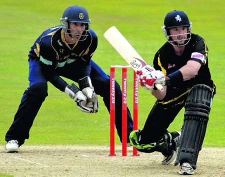 Darren Stevens played a starring role as Kent beat Hampshire by eight runs in the Twenty20 Cup, June 22 2009.