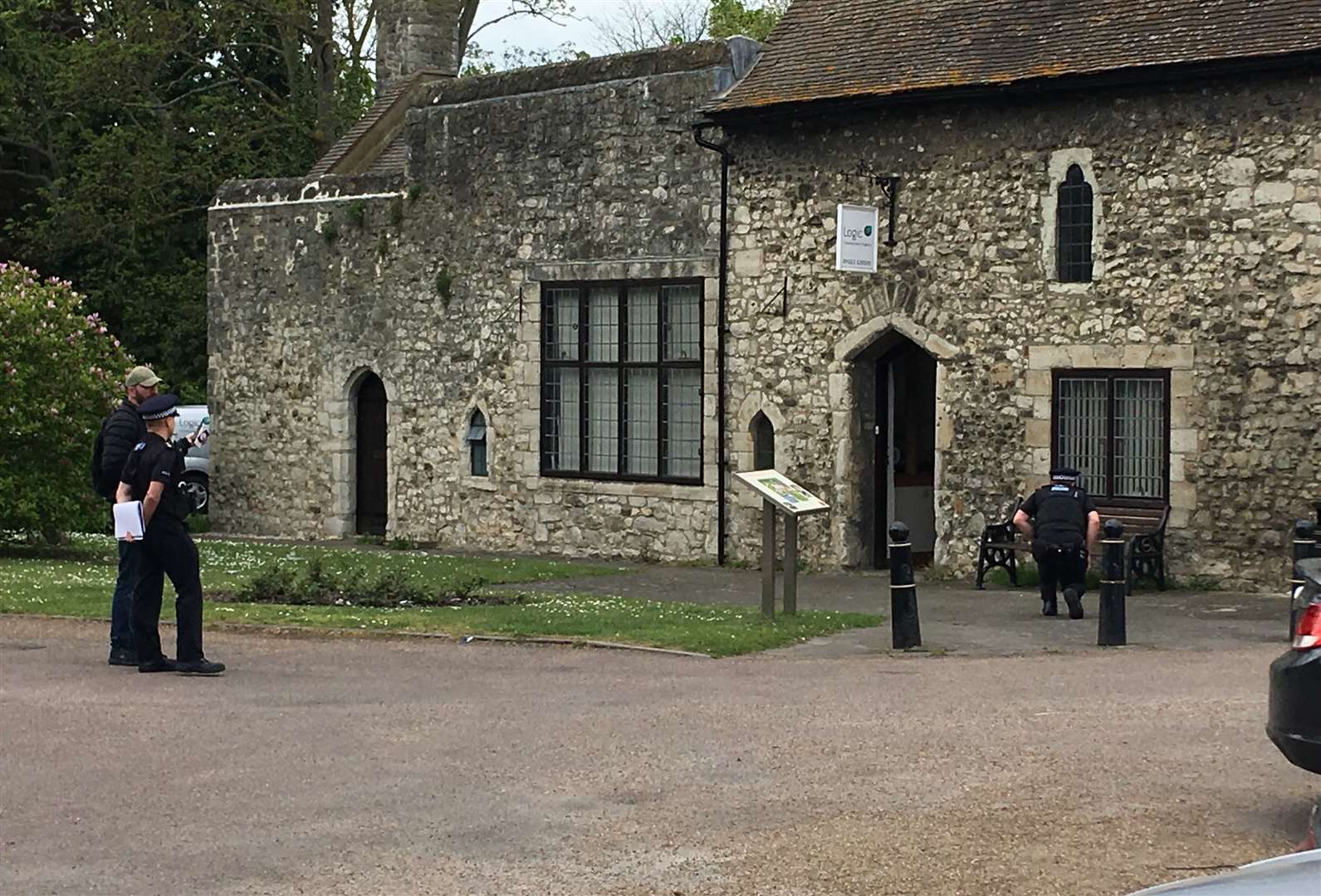 Police near the Archbishop's Palace in Maidstone (9547486)