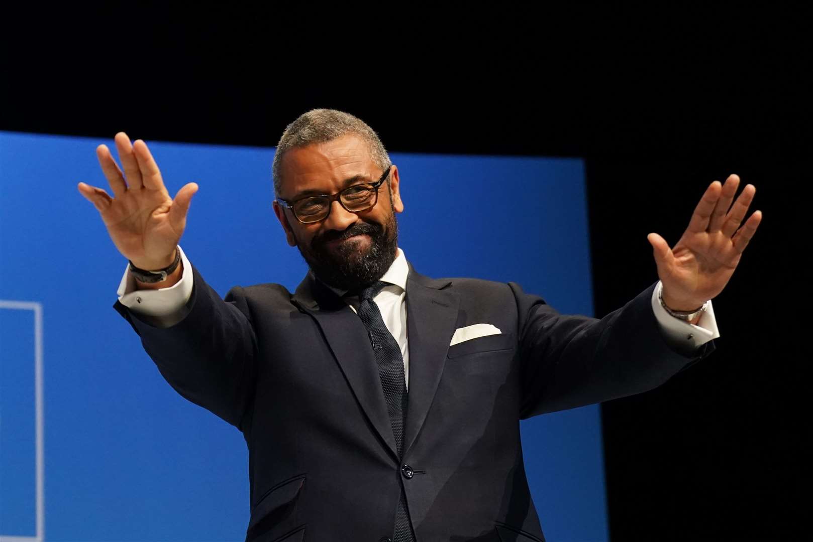 Conservative Party leadership candidate James Cleverly (Stefan Rousseau/PA)