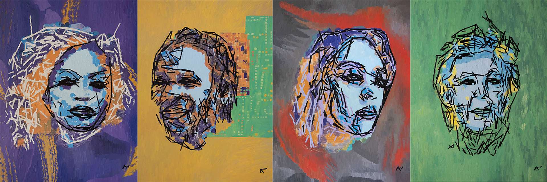 Ai-DA Robot has painted portraits of this year’s Glastonbury headliners using AI technology (Shangri-La/PA)