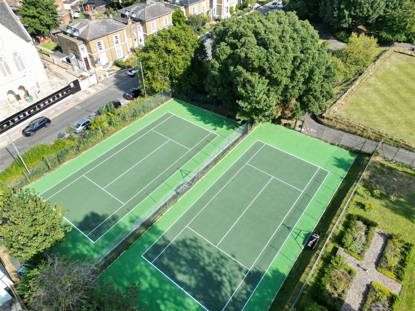 The Windmill Hill tennis courts following the refurbishment works. Picture: Jason Arthur