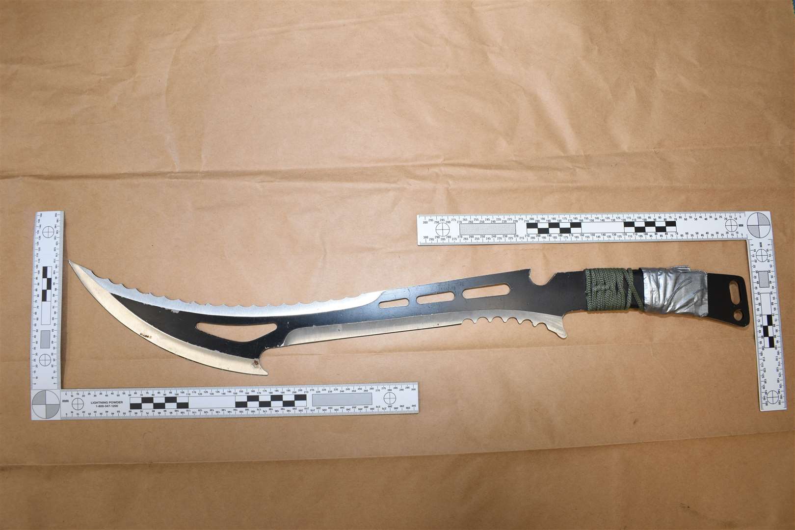 A knife seized by Metropolitan Police in Croydon (Met Police/PA)