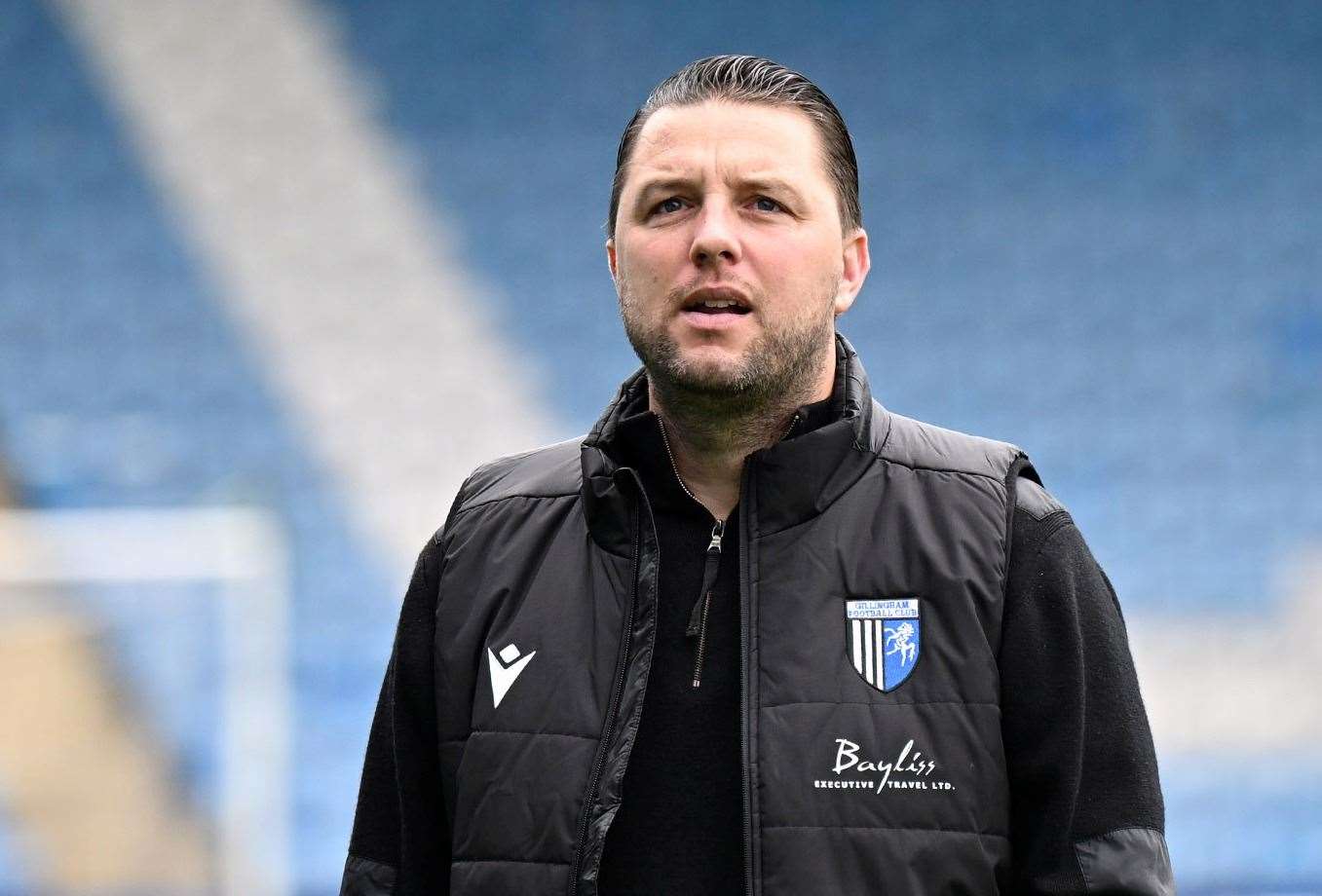 Gillingham manager Mark Bonner ready to take on MK Dons this Saturday Picture: Keith Gillard