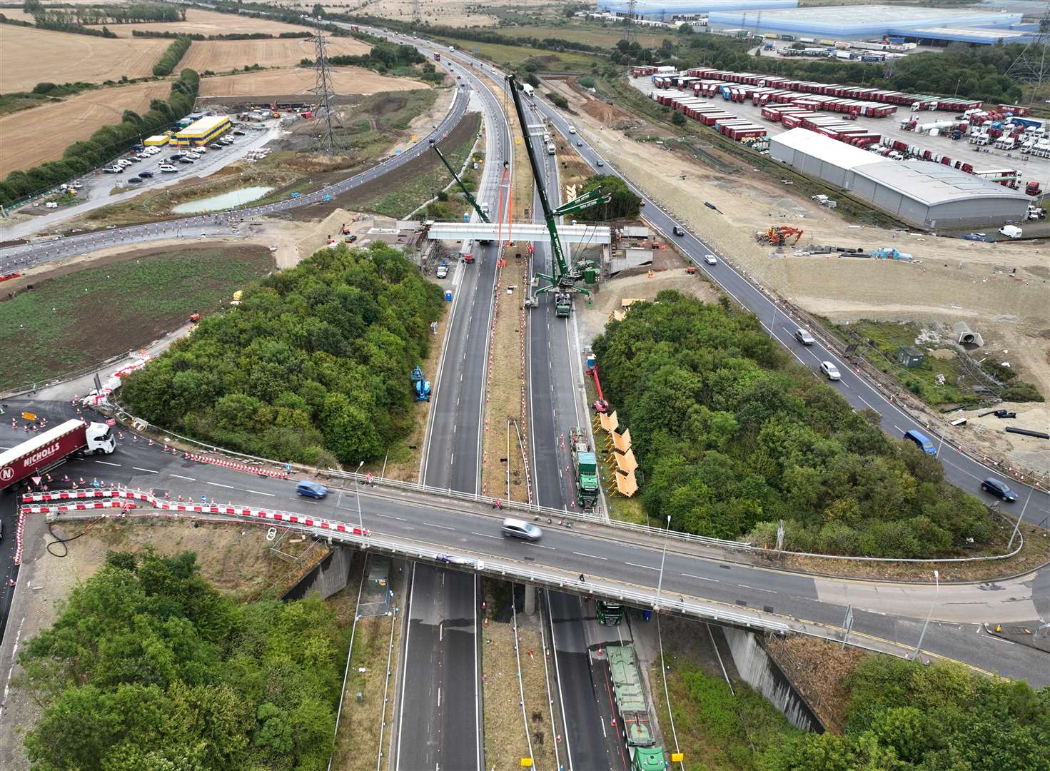 The old and new Grovehurst bridges over the A249 near Iwade and Kemsley. Picture: Phil Drew