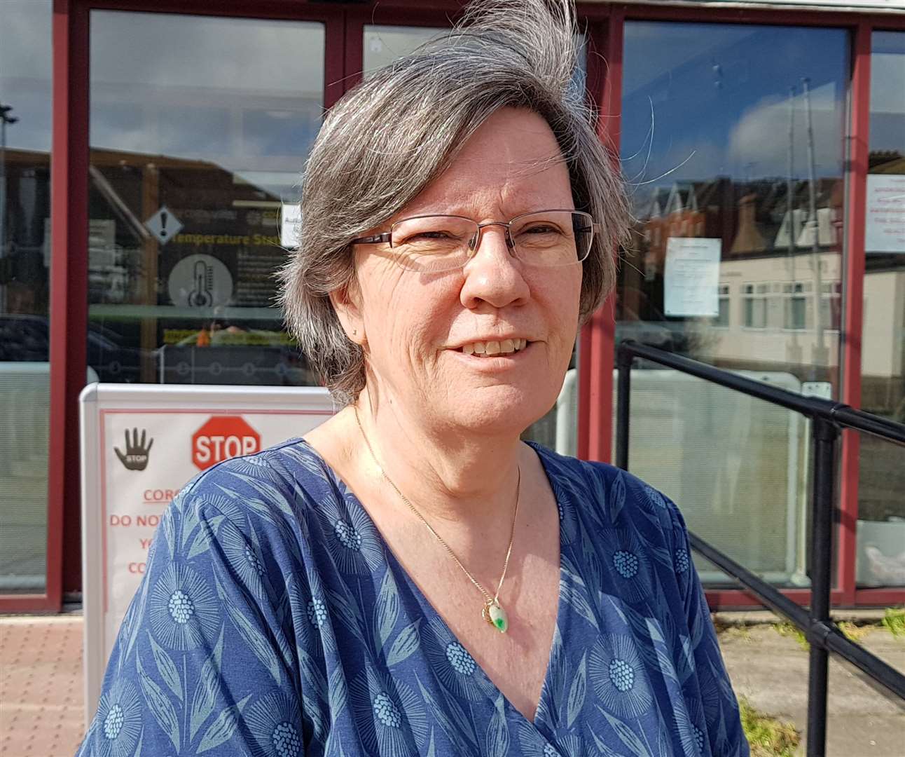 Dr Sandra Chandler outside Whitstable Health Centre