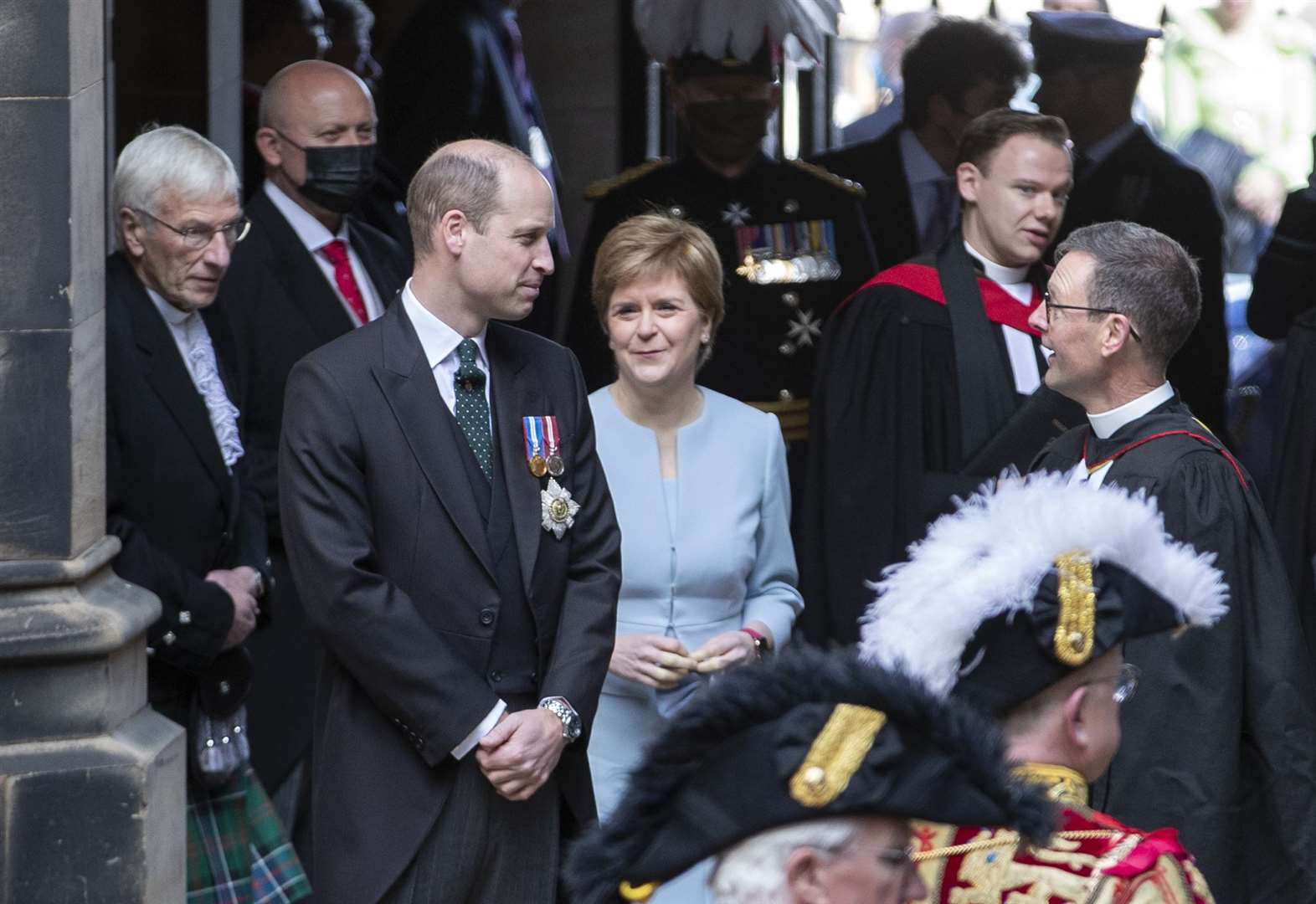 William with dignitaries in Edinburgh (Jane Barlow/PA)