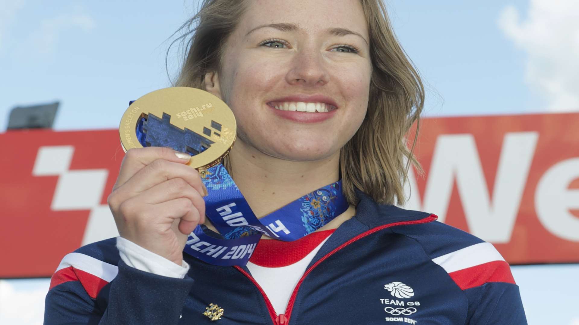 Lizzy Yarnold with her Olympic gold medal Picture: Andy Payton