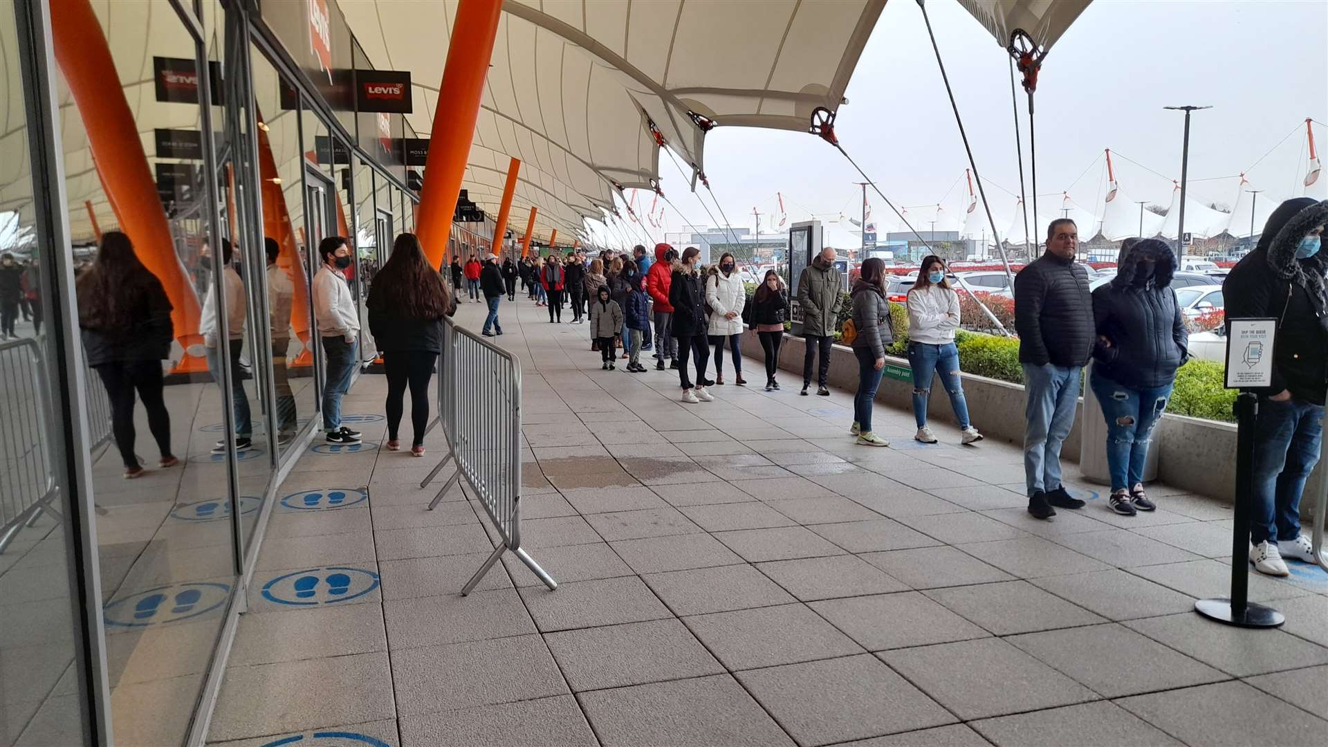 Ashford Outlet Centre shortly before shops opened